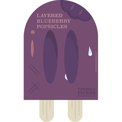 Layered Blueberry Popsicles
